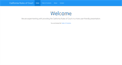 Desktop Screenshot of californiarulesofcourt.org