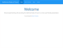 Tablet Screenshot of californiarulesofcourt.org